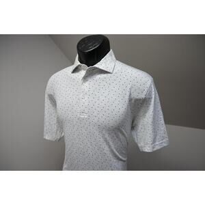 Tasc Golf Polo Wicking Stretch Athletic Shirt Polka Dot Short Sleeve Mens Medium